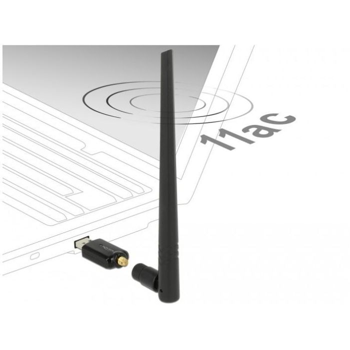 DELOCK USB 3.0 Dualband WLAN ac/a/b/g/n Stick 867 + 300 Mbps mit externer Antenne 1 DELOCK USB 3.0 Dualband WLAN ac/a/b/g/n Stick 867 + 300 Mbps mit externer Antenne 1