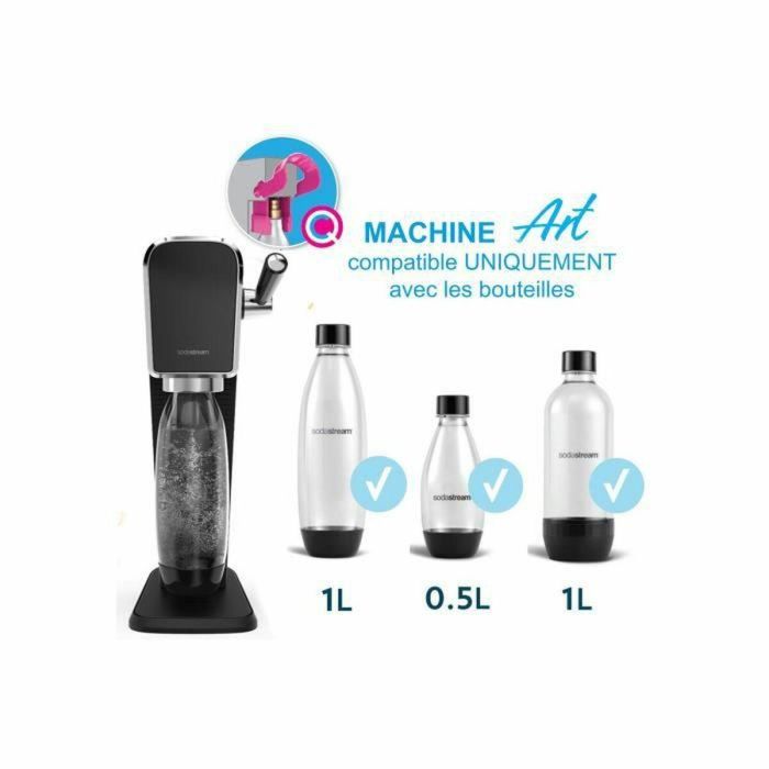 Sodastream SOD7290113766808 Máquina de Agua con Gas Paquete Arte Negro, Apta para Lavavajillas 2 Sodastream SOD7290113766808 Máquina de Agua con Gas Paquete Arte Negro, Apta para Lavavajillas 2