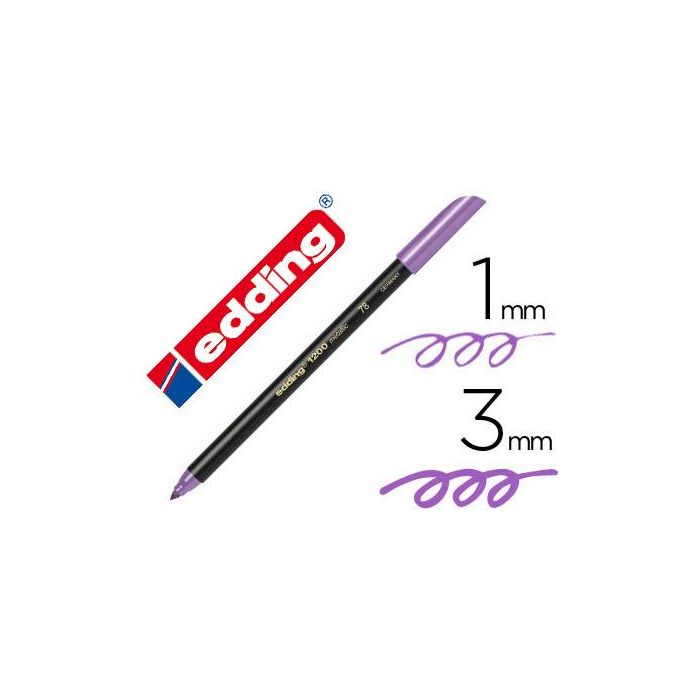 Rotulador Edding Punta Fibra 1200 Violeta Metalizado N 78 Punta Redonda 1-3 mm 10 unidades