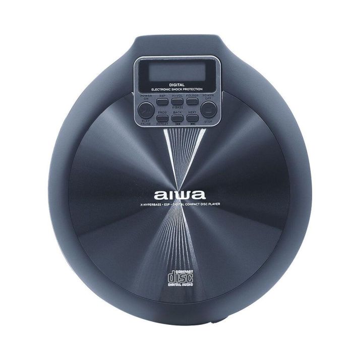 Reproductor CD/MP3 Aiwa Portátil Negro Reproductor CD/MP3 Aiwa Portátil Negro