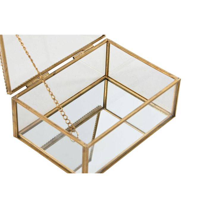 Caja-Joyero Home ESPRIT Dorado Metal Cristal 14 X 10,3 X 5,8 cm 2 Caja-Joyero Home ESPRIT Dorado Metal Cristal 14 X 10,3 X 5,8 cm 2