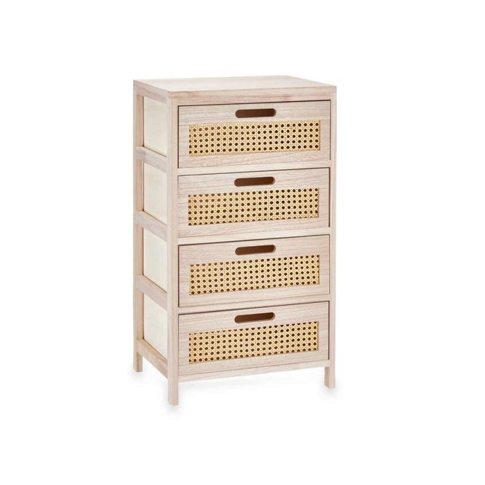 Cajonera GiftDecor Rattan Natural 40 x 73 x 29 cm 4 cajones