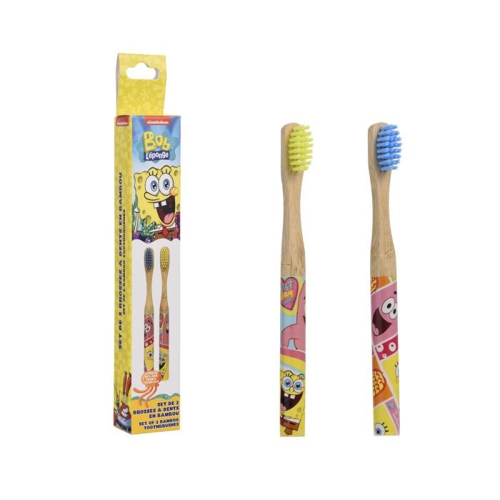 Cepillo de Dientes Para Niños Take Care Bob Esponja 2 Piezas