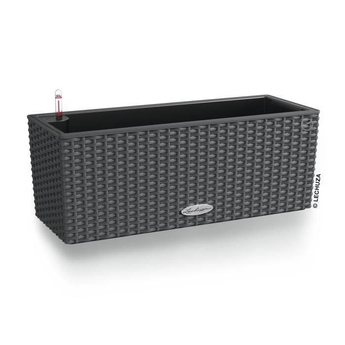 Lechuza LEC4008789156020 Jardinera Balconera Cottage 50 cm, Rectangular, Granito, con Reserva de Agua 0 Lechuza LEC4008789156020 Jardinera Balconera Cottage 50 cm, Rectangular, Granito, con Reserva de Agua 0