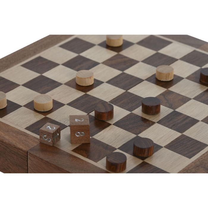 Juego Colonial DKD Home Decor Marron 10 x 5 x 20.5 cm Set de 3 1