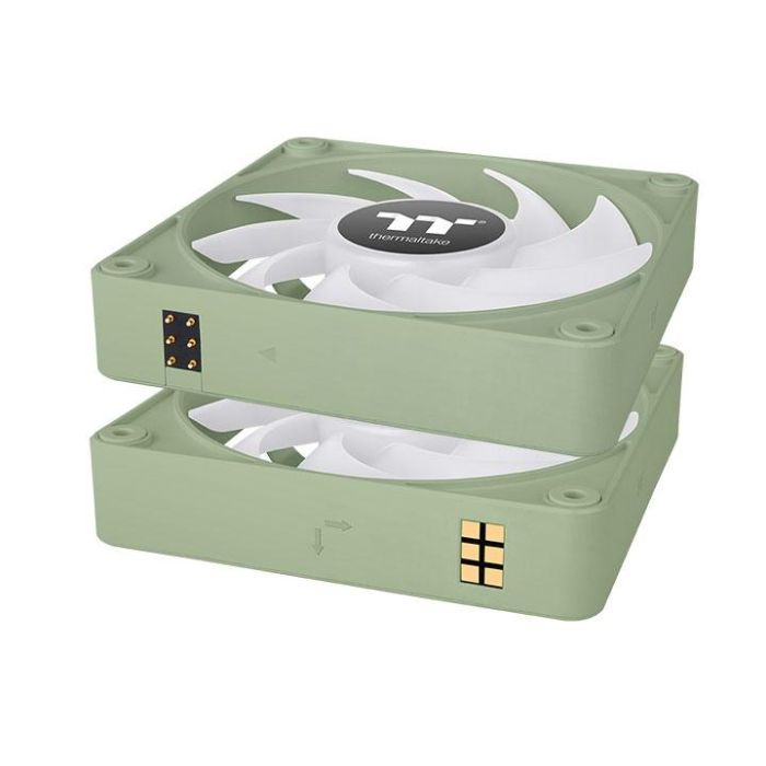Thermaltake CL-F196-PL12MG-A Ventilador de Carcasa para Ordenador 12 cm Verde con Soporte Hidráulico (Pack 3 Unidades) 2 Thermaltake CL-F196-PL12MG-A Ventilador de Carcasa para Ordenador 12 cm Verde con Soporte Hidráulico (Pack 3 Unidades) 2