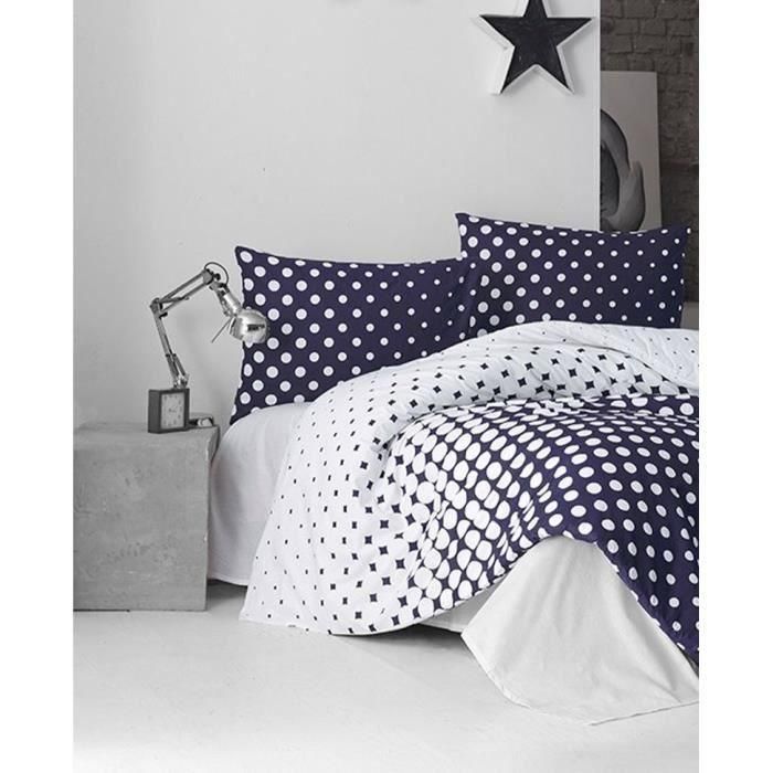 Aucune ASI8683743677962 Juego de cama - 1 funda nórdica 220x240 cm + 2 fundas de almohada 60x60 cm - 100% algodón reforzado - Azul 1 Aucune ASI8683743677962 Juego de cama - 1 funda nórdica 220x240 cm + 2 fundas de almohada 60x60 cm - 100% algodón reforzado - Azul 1