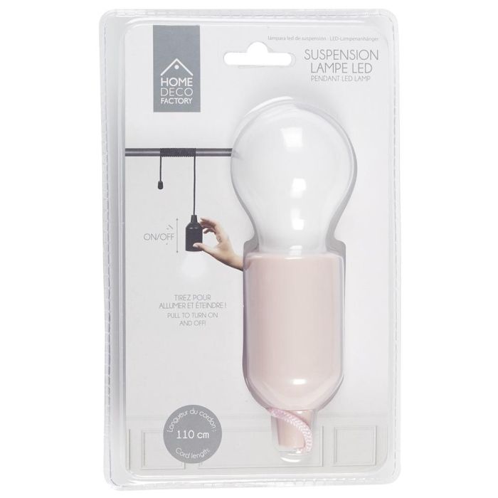 Home Deco Factory Lámpara LED Portátil Luz para Colgar con Cordón Estirable Funciona con Pilas AAA 1