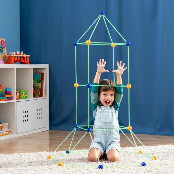 Kit de Construcción de Fuertes para Niños Archikitt InnovaGoods 85 Piezas 12 Kit de Construcción de Fuertes para Niños Archikitt InnovaGoods 85 Piezas 12
