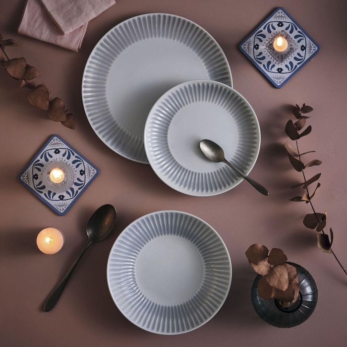 Plato de Postre Luminarc Cottage Gris Vidrio 19 cm (24 Unidades) 1