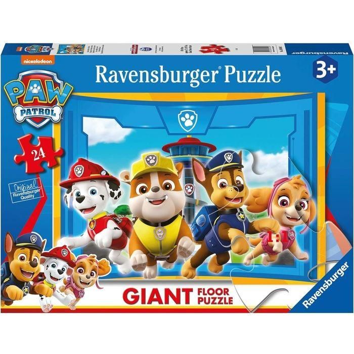 Puzzle infantil gigante de 24 piezas, El equipo de los cachorros en acción, Patrulla Canina, a partir de 3 años, Aventura, 03090, Ravensburger Puzzle infantil gigante de 24 piezas, El equipo de los cachorros en acción, Patrulla Canina, a partir de 3 años, Aventura, 03090, Ravensburger