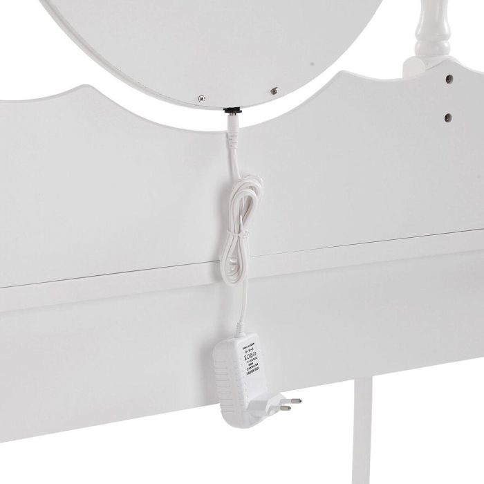 Tocador Blanco Charm Versa con Taburete y Luces LED - 40x146 cm 3 Tocador Blanco Charm Versa con Taburete y Luces LED - 40x146 cm 3