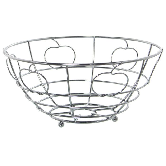 Frutero Alexandra House Living Plateado Metal Cromado 24 x 12 x 24 cm 2