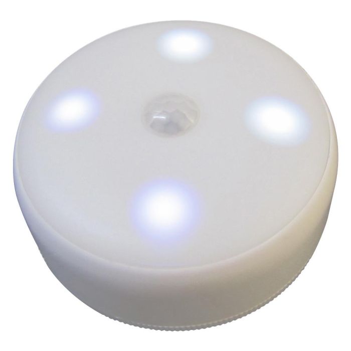 Lámpara 4 Leds Con Sensor Movimiento Pilas Blanco Frío 50 Lúmenes 1