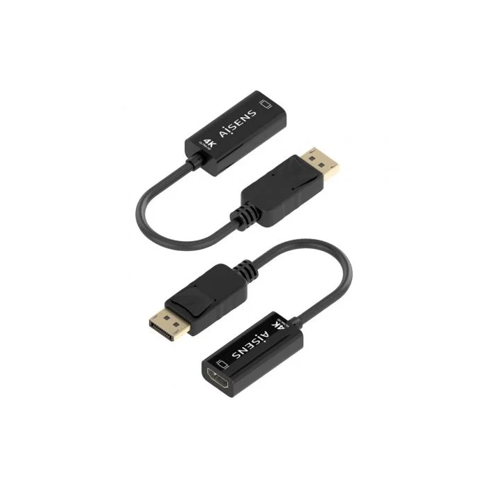 AISENS - CONVERSOR DISPLAYPORT A HDMI 4K@60HZ, DP/M-HDMI/M, NEGRO, 15CM 2