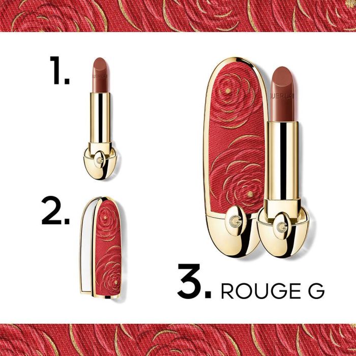 Guerlain ROUGE G BLOOMING DENIM carcasa edición limitada #Red Rose Guerlain ROUGE G BLOOMING DENIM carcasa edición limitada #Red Rose