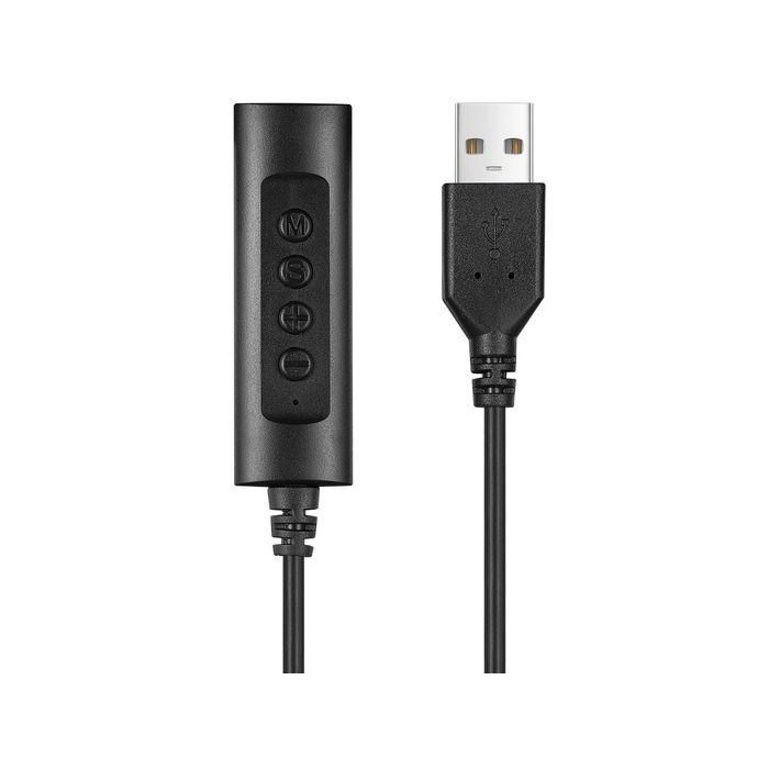 Sandberg Auriculares 2 en 1 Oficina Jack+USB para Reuniones Online con Micrófono Ajustable