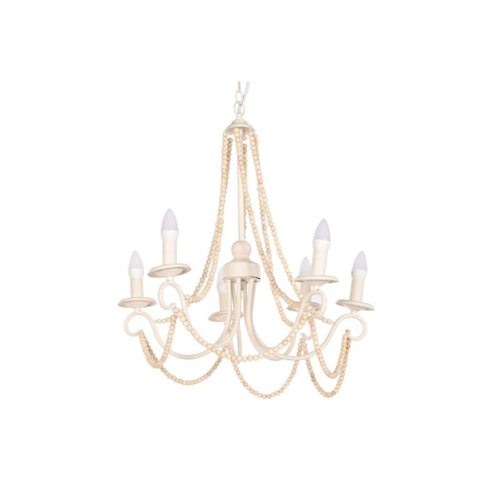 Lampara Techo Shabby DKD Home Decor Marron Claro Blanco 53 x 55 x 60 cm 1 Lampara Techo Shabby DKD Home Decor Marron Claro Blanco 53 x 55 x 60 cm 1