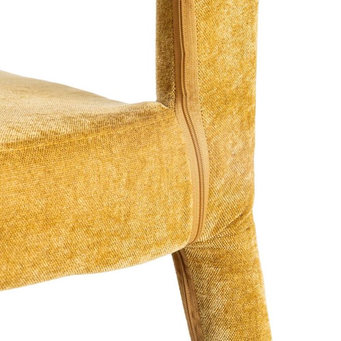 Silla Apilable Mostaza Tejido Salón 47 X 61 X 84 cm