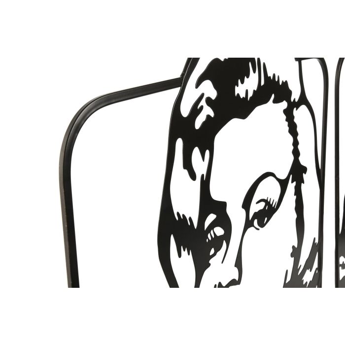 DKD Home Decor Decoracion Pared Vintage Metal Negro 49.5 x 56 x 1.3 cm (4 Unidades) 1