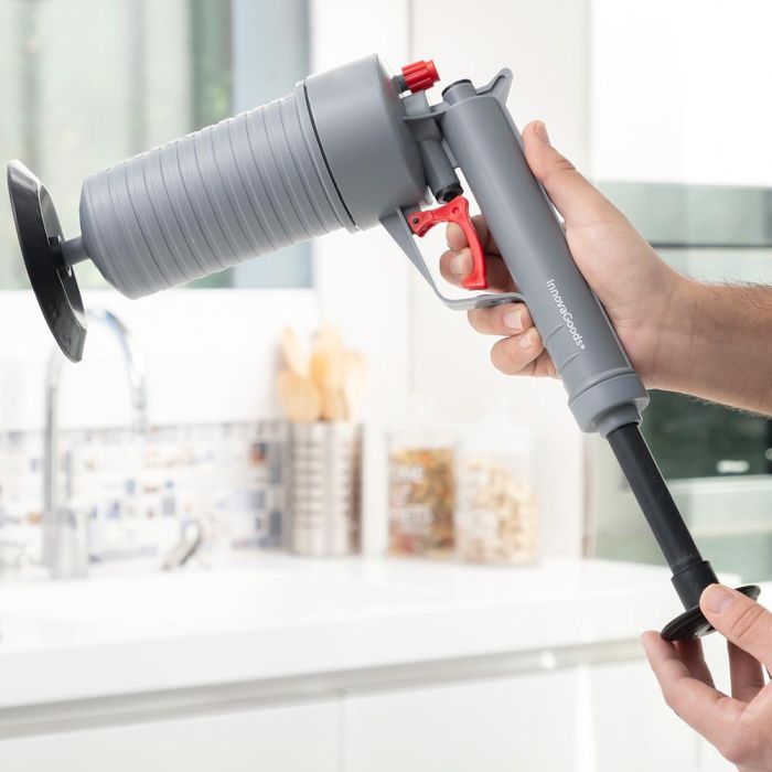 Pistola Desatascadora de Aire Comprimido Universal con Adaptadores KlinGun InnovaGoods 3 Pistola Desatascadora de Aire Comprimido Universal con Adaptadores KlinGun InnovaGoods 3