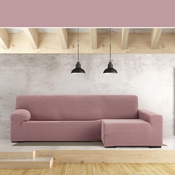 Funda para chaise longue de brazo largo derecho Eysa JAZ Rosa 180 x 120 x 360 cm 5