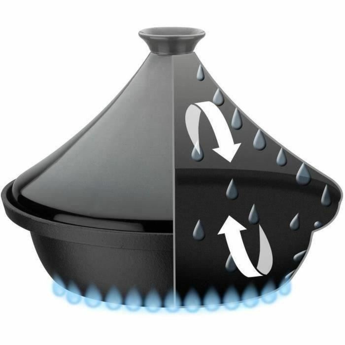 GSW Tají­n de Hierro Fundido Macizo con Tapa de Cerá­mica, 30 x 22 cm, Inducció­n, Gris - GSW4005643717410 1