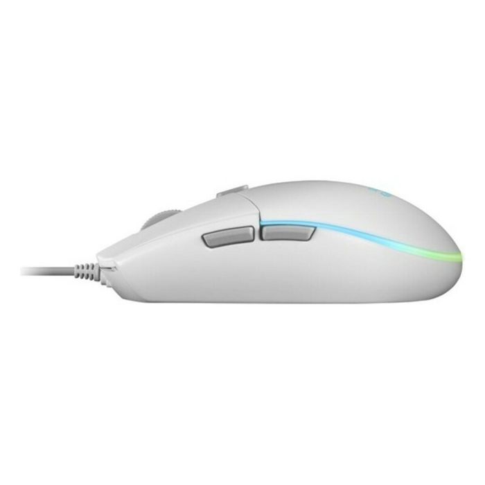 Mars Gaming MMGW Ratón Óptico Gaming Blanco 3200 DPI RGB Flow 1