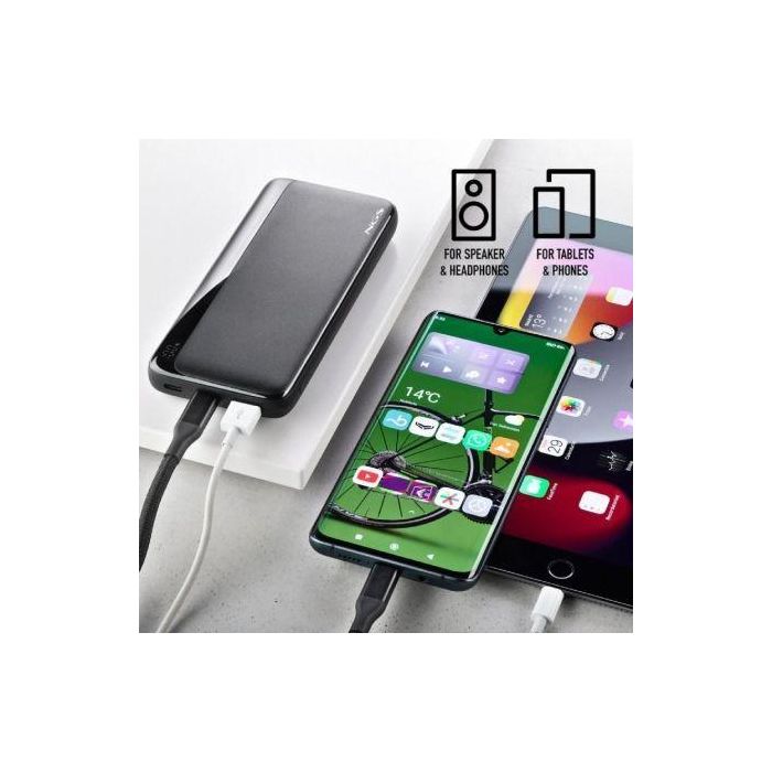 NGS QUIZ 10 Power Bank 10000mAh Carga Rápida 22.5W Negra con Pantalla LED 4