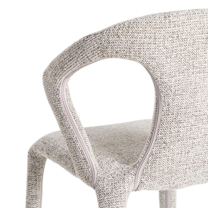 Silla Jaspeado Gris Tejido Salón 52,50 X 59 X 79 cm