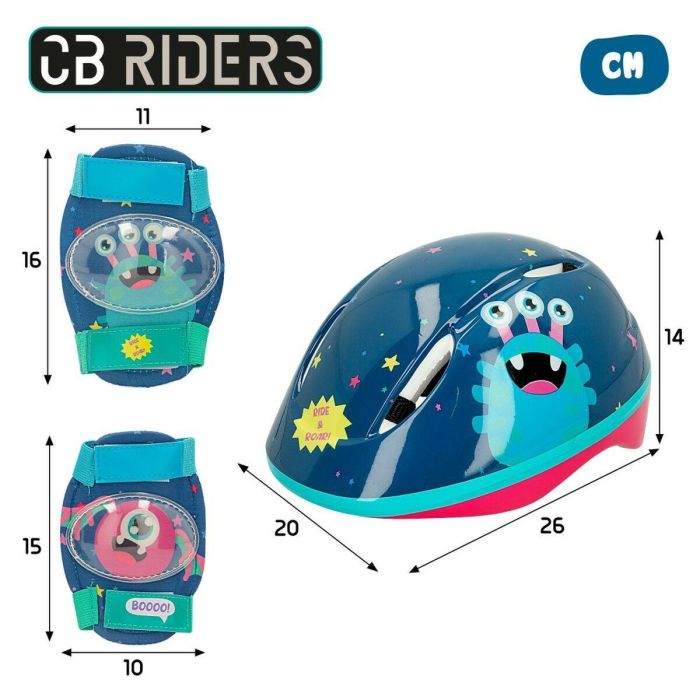 Kit Casco y Rodilleras Colorbaby Monstruo (4 Unidades) 3