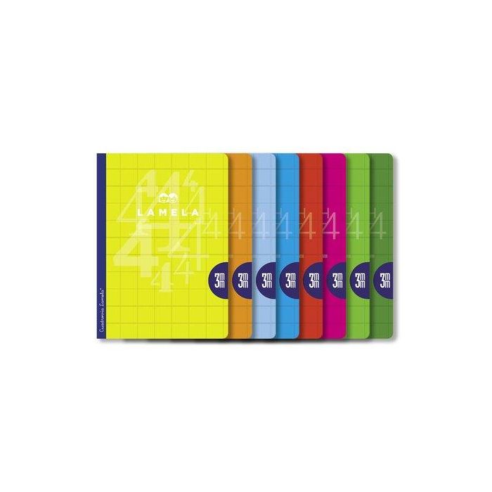 Lamela Libreta Grapada 50H 4º Cuadrovia 3 Mm Colores Surtidos (8) 10 unidades
