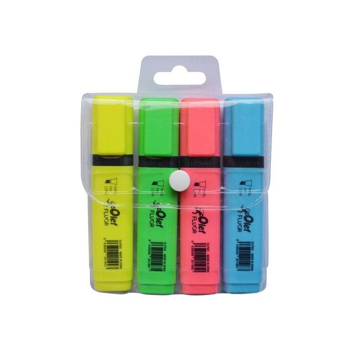 Marcador Fluor Olef Bolsa De 4 Colores