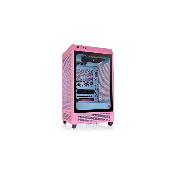 Thermaltake The Tower 200 Mini Tower Rosa Gaming - Carcasa de PC con Panel de Vidrio Templado y Soporte para Mini-ITX 2