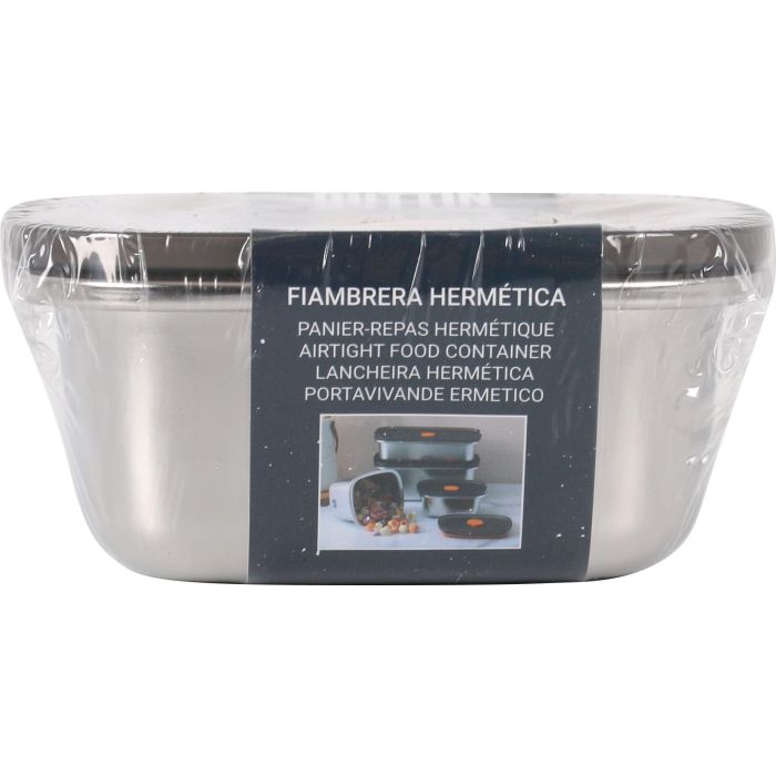 Fiambrera hermética de acero inoxidable Quttin 250 ml (24 Unidades) 1 Fiambrera hermética de acero inoxidable Quttin 250 ml (24 Unidades) 1