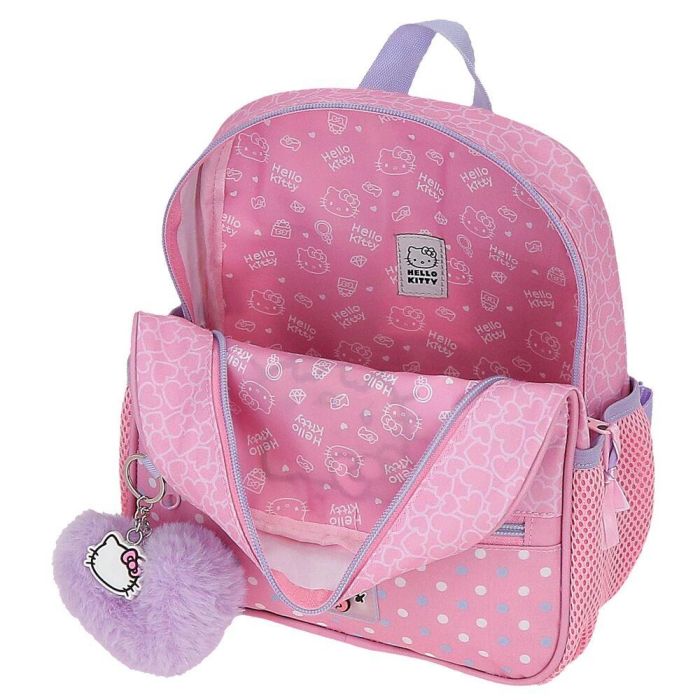 Mochila Hearts & Dots Hello Kitty 25cm adaptable 3 Mochila Hearts & Dots Hello Kitty 25cm adaptable 3