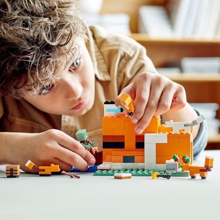 LEGO 21178 Minecraft The Fox's Refuge, Casa de juguete de construcción, Niños a partir de 8 años, Set con minifiguras de zombis, Animales 4 LEGO 21178 Minecraft The Fox's Refuge, Casa de juguete de construcción, Niños a partir de 8 años, Set con minifiguras de zombis, Animales 4