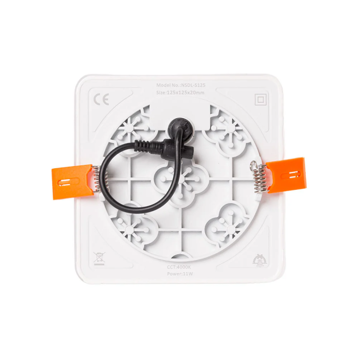 LUM Downlight LED Cuadrado sin Marco 11W 883Lm 4000K LUM-NSDL-S125-W