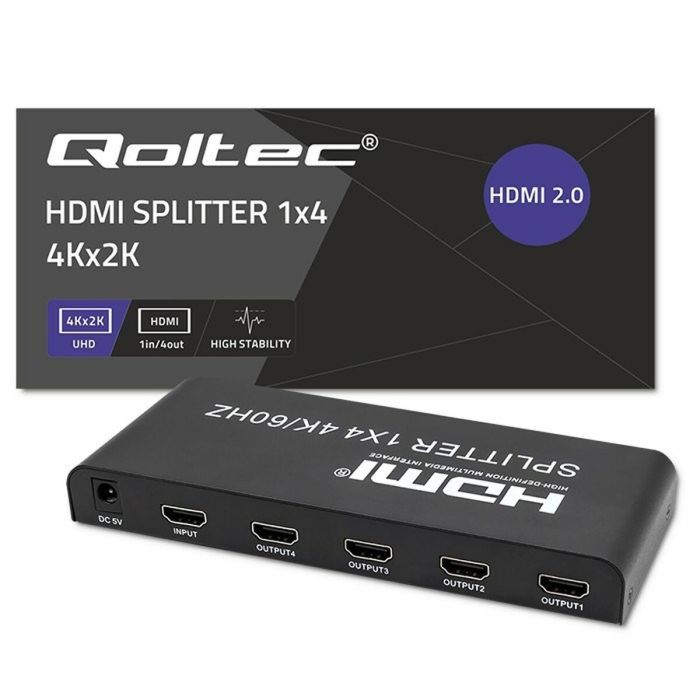 Switch HDMI Qoltec 51799 Negro