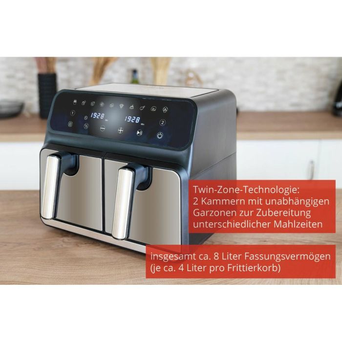 Unold 58685 Heissluftfritteuse Doppelkammer TWIN ZONE 6