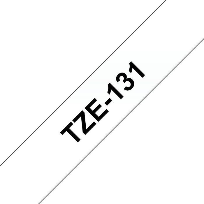 Brother Genuine Brother TZe-131 Labelling Tape – Black on Clear, 12mm wide Brother Genuine Brother TZe-131 Labelling Tape – Black on Clear, 12mm wide