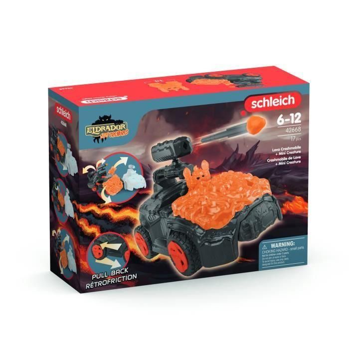 SCHLEICH - 42668 ELDRADOR CREATURES Lava Crashmobile con Mini Criatura - Set de coches con figura fantástica 4