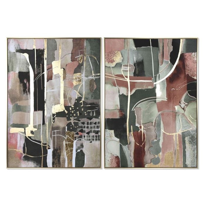 Cuadro Home ESPRIT Abstracto Moderno 103 x 4,5 x 143 cm (2 Unidades)