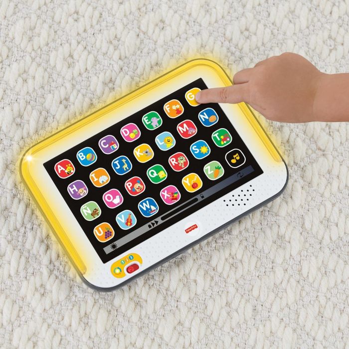 Fisher-Price Cdg61 Mi Primera Tableta Descubrimientos con Tecnología Inteligente, 3 niveles de juego, 28 botones, español +12 meses 1 Fisher-Price Cdg61 Mi Primera Tableta Descubrimientos con Tecnología Inteligente, 3 niveles de juego, 28 botones, español +12 meses 1