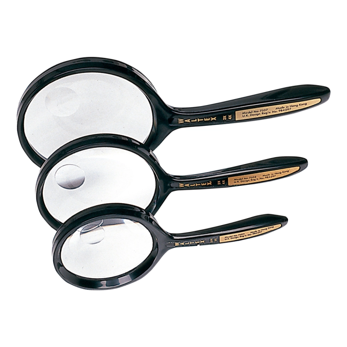 Q-connect Lupa Cristal Bifocal 50 mm Mango Curvo 2 y 4 Aumentos 1