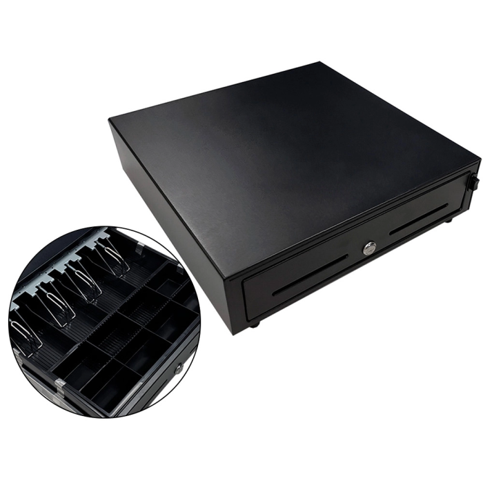 Seypos Cajon Portamonedas 410x415x110 mm con 8 Monederos y 4 Billeteros, Apertura Manual y Llave, Color Negro 0 Seypos Cajon Portamonedas 410x415x110 mm con 8 Monederos y 4 Billeteros, Apertura Manual y Llave, Color Negro 0