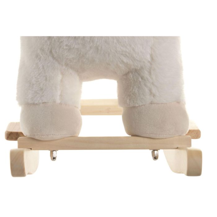 DKD Home Decor Mecedora Infantil de Oveja, Poliéster y Madera, Blanco/Natural, 33 x 50 x 64 cm 4 DKD Home Decor Mecedora Infantil de Oveja, Poliéster y Madera, Blanco/Natural, 33 x 50 x 64 cm 4