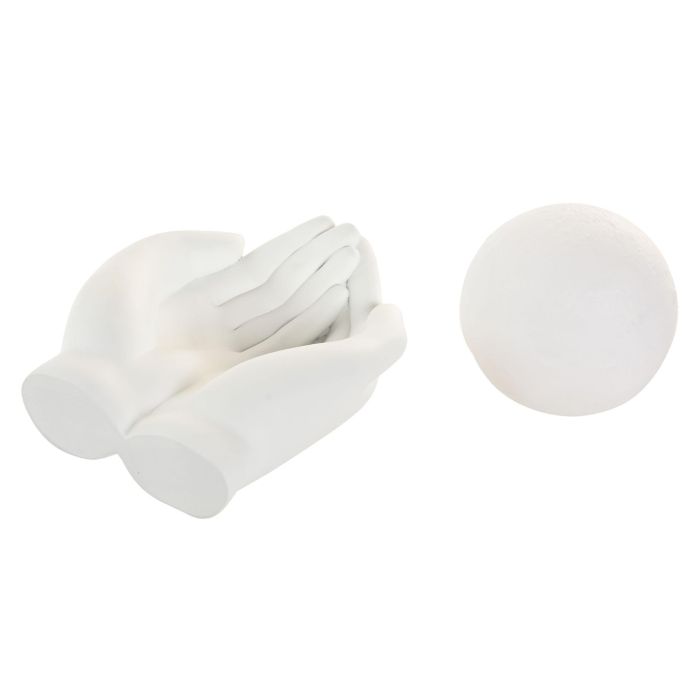 Decoracion Luminosa Moderno DKD Home Decor Blanco 13 x 10.5 x 16 cm (4 Unidades) 2