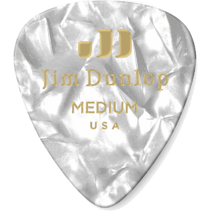 Dunlop Pack 12 Púas Genuine Celluloid Blanco Medium 1