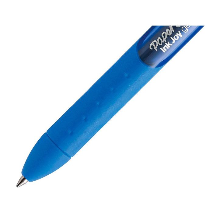 Paper Mate Inkjoy Gel Brillante Bolígrafo Retráctil Punta Media Azul Caja -12U- 2